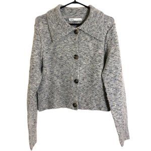 Zara Gray Women's Sweater Cardigan